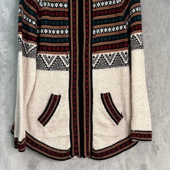 Artesania‎ Edm Peruvian Alpaca Wool Full Zip Hooded Sweater Southwestern Sz M - Picture 3 of 14